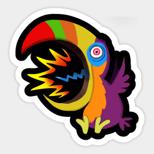 Screaming Toucan Sticker